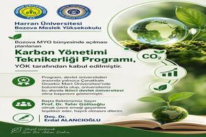 Bozova MYO’ya “Karbon Yönetimi Teknikerliği” Programı Onayı